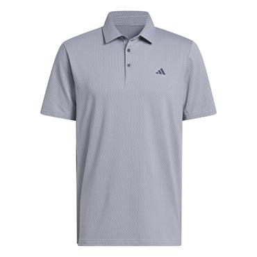 adidas Gents Performance Textured Polo Shirt White - Collegiate Navy