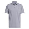 adidas Gents Performance Textured Polo Shirt White - Collegiate Navy