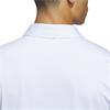 adidas Gents Performance Textured Polo Shirt White - Crystal Sky