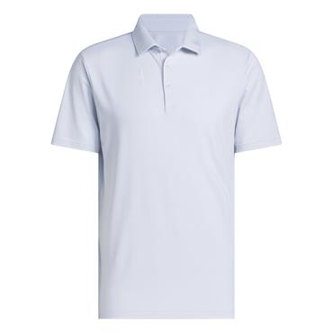 adidas Gents Performance Textured Polo Shirt White - Crystal Sky