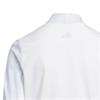 adidas Girls Long Sleeve 1/4 Zip Mock Polo Shirt White