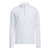 adidas Girls Long Sleeve 1/4 Zip Mock Polo Shirt White