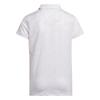 adidas Girls Short Sleeve Print Polo Shirt White