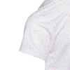 adidas Girls Short Sleeve Print Polo Shirt White