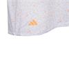 adidas Girls Short Sleeve Print Polo Shirt White