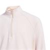 adidas Girls Textured 1/4 Zip Top Pink