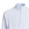 adidas Girls Textured 1/4 Zip Top Crystal Sky