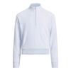 adidas Girls Textured 1/4 Zip Top Crystal Sky
