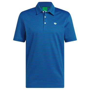 adidas Golf Originals Gents Stripe Pique Polo Shirt Bluebird - Night Indigo