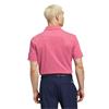 adidas Golf Originals Gents Stripe Pique Polo Shirt Bliss Lilac - Better Scarlet