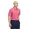 adidas Golf Originals Gents Stripe Pique Polo Shirt Bliss Lilac - Better Scarlet