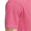 adidas Golf Originals Gents Stripe Pique Polo Shirt Bliss Lilac - Better Scarlet