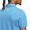 adidas Golf Originals Gents Stripe Pique Polo Shirt Clear Sky - Bluebird