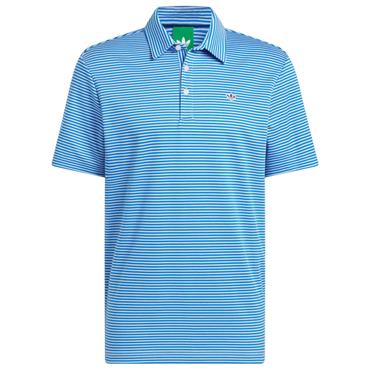 adidas Golf Originals Gents Stripe Pique Polo Shirt Clear Sky - Bluebird