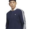 adidas Golf Originals Gents 3-Stripes ¼ Zip Sweatshirt Night Indigo - Chalk White