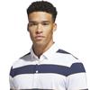 adidas Gents Ultimate365+ Jumbo Stripe CLIMACOOL Polo Shirt White - Collegiate Navy
