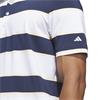 adidas Gents Ultimate365+ Jumbo Stripe CLIMACOOL Polo Shirt White - Collegiate Navy