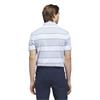 adidas Gents Ultimate365+ Jumbo Stripe CLIMACOOL Polo Shirt Crystal Sky - White