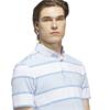 adidas Gents Ultimate365+ Jumbo Stripe CLIMACOOL Polo Shirt Crystal Sky - White