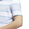 adidas Gents Ultimate365+ Jumbo Stripe CLIMACOOL Polo Shirt Crystal Sky - White