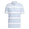adidas Gents Ultimate365+ Jumbo Stripe CLIMACOOL Polo Shirt Crystal Sky - White