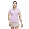 adidas Ladies Ultimate 365 Solid Performace Short Sleeve Polo Shirt Clear Lilac