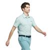 adidas Gents Ultimate365 Mesh Glimmer Print Polo Shirt Semi Flash Aqua