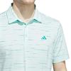 adidas Gents Ultimate365 Mesh Glimmer Print Polo Shirt Semi Flash Aqua