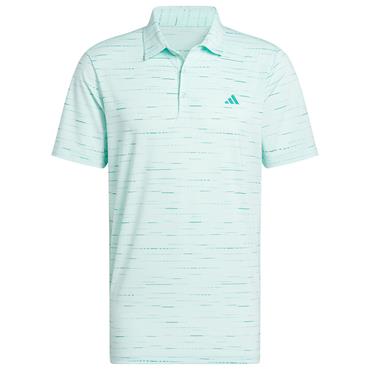 adidas Gents Ultimate365 Mesh Glimmer Print Polo Shirt Semi Flash Aqua