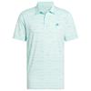 adidas Gents Ultimate365 Mesh Glimmer Print Polo Shirt Semi Flash Aqua