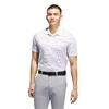 adidas Gents Ultimate365 Mesh Glimmer Print Polo Shirt Clear Pink