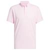 adidas Gents Go-to Textured Polo Shirt	Clear Pink