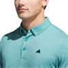 adidas Gents Go-To Rise Print Polo Shirt Pure Teal