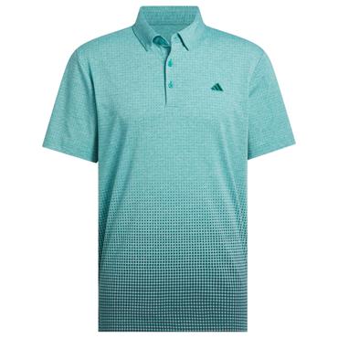 adidas Gents Go-To Rise Print Polo Shirt Pure Teal