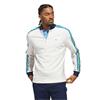 adidas Golf Originals Gents 3-Stripes ¼ Zip Sweatshirt Chalk White