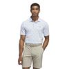 adidas Gents Ultimate365 Essence Print Polo Shirt Crystal Sky