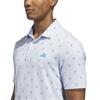 adidas Gents Ultimate365 Essence Print Polo Shirt Crystal Sky