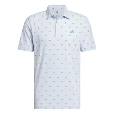adidas Gents Ultimate365 Essence Print Polo Shirt Crystal Sky