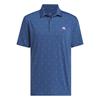 adidas Gents Ultimate365 Essence Print Polo Shirt Dusky Petrol