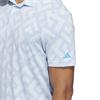 adidas Gents Ultimate365 Jacquard Polo Shirt Crystal Sky - Lucid Ray Blue