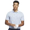adidas Gents Ultimate365 Jacquard Polo Shirt Crystal Sky - Lucid Ray Blue