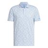 adidas Gents Ultimate365 Jacquard Polo Shirt Crystal Sky - Lucid Ray Blue