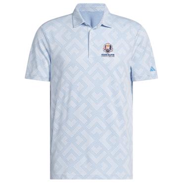 adidas Gents Ultimate365 Jacquard Ryder Cup 2027 Polo Shirt Crystal Sky - Lucid Blue