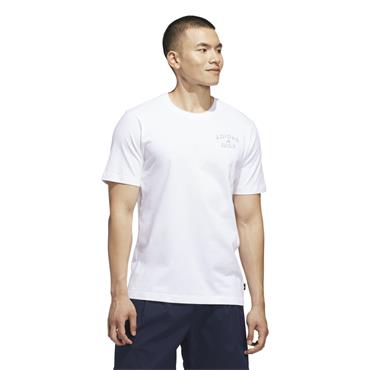 adidas Gents Golf Chip In Paradise Graphic T-Shirt White