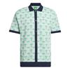 adidas Golf Originals Gents Knit Polo Shirt Chalk White - Clear Mint