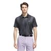 adidas Gents Ultimate365 Mesh Radiant Print Polo Shirt Grey Six - Black
