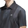 adidas Gents Ultimate365 Mesh Radiant Print Polo Shirt Grey Six - Black