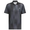 adidas Gents Ultimate365 Mesh Radiant Print Polo Shirt Grey Six - Black
