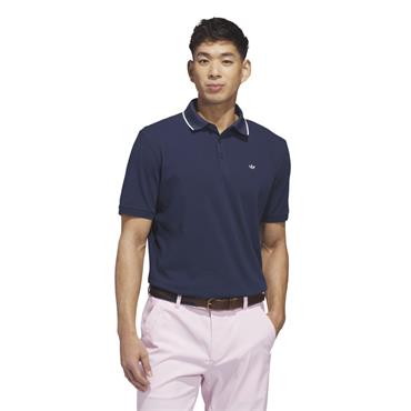 adidas Golf Originals Gents Twistknit Trefoil Polo Shirt Night Indigo - Chalk White