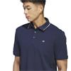 adidas Golf Originals Gents Twistknit Trefoil Polo Shirt Night Indigo - Chalk White